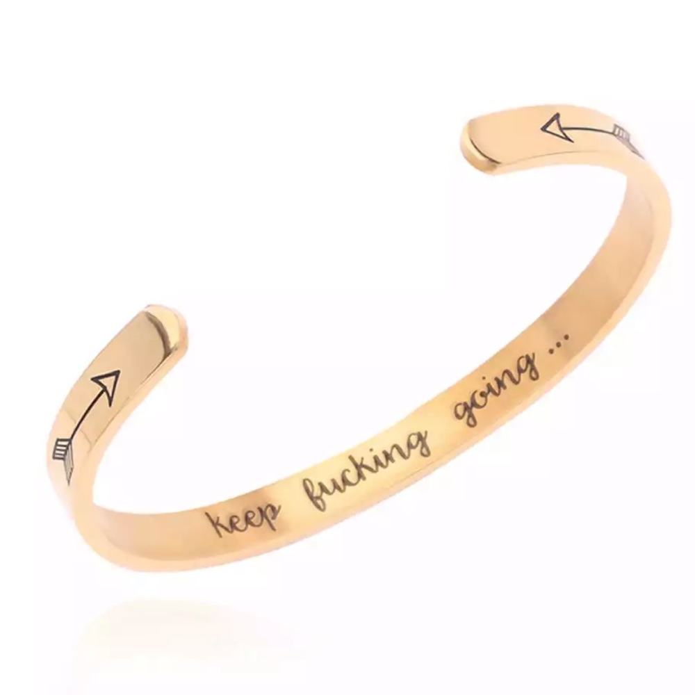 Keep Fcking Going Inspirational Bracelet